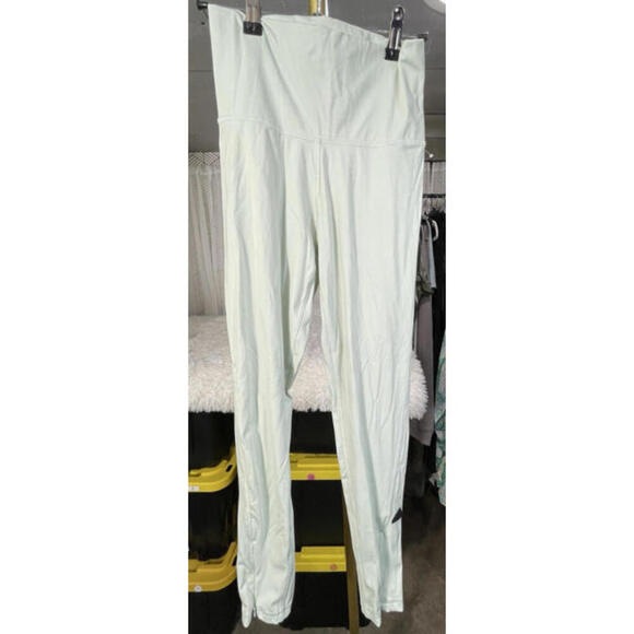 adidas Pants - Adidas Women’s Pale Mint Green Compression Leggings Ankle Zip Sz XS